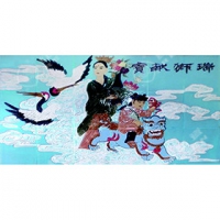 線刻壁畫(huà)(瑞獅獻(xiàn)寶)